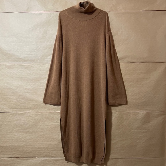 Nanushka Dresses & Skirts - Nanushka | Canaan Dress Midi Sweater Dress Wool Ribbed Knit Turtleneck Size L
